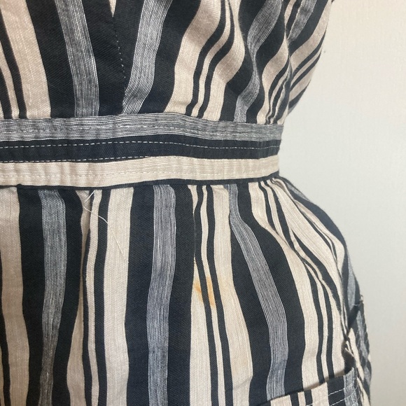 MADEWELL button up smock breathable striped criss cross knee length dress - Picture 6 of 8